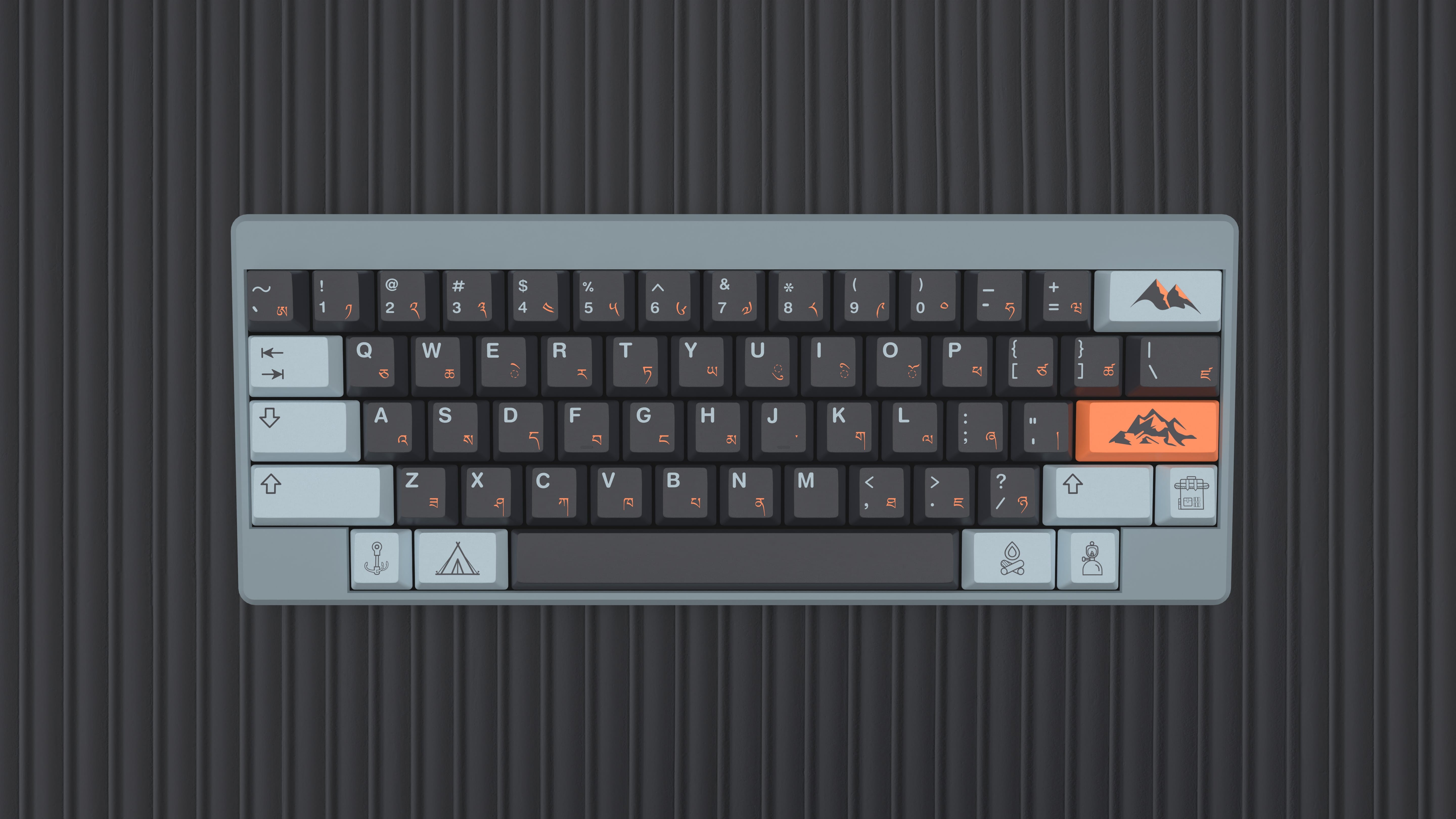 EPBT Flaming ice Keycaps Set