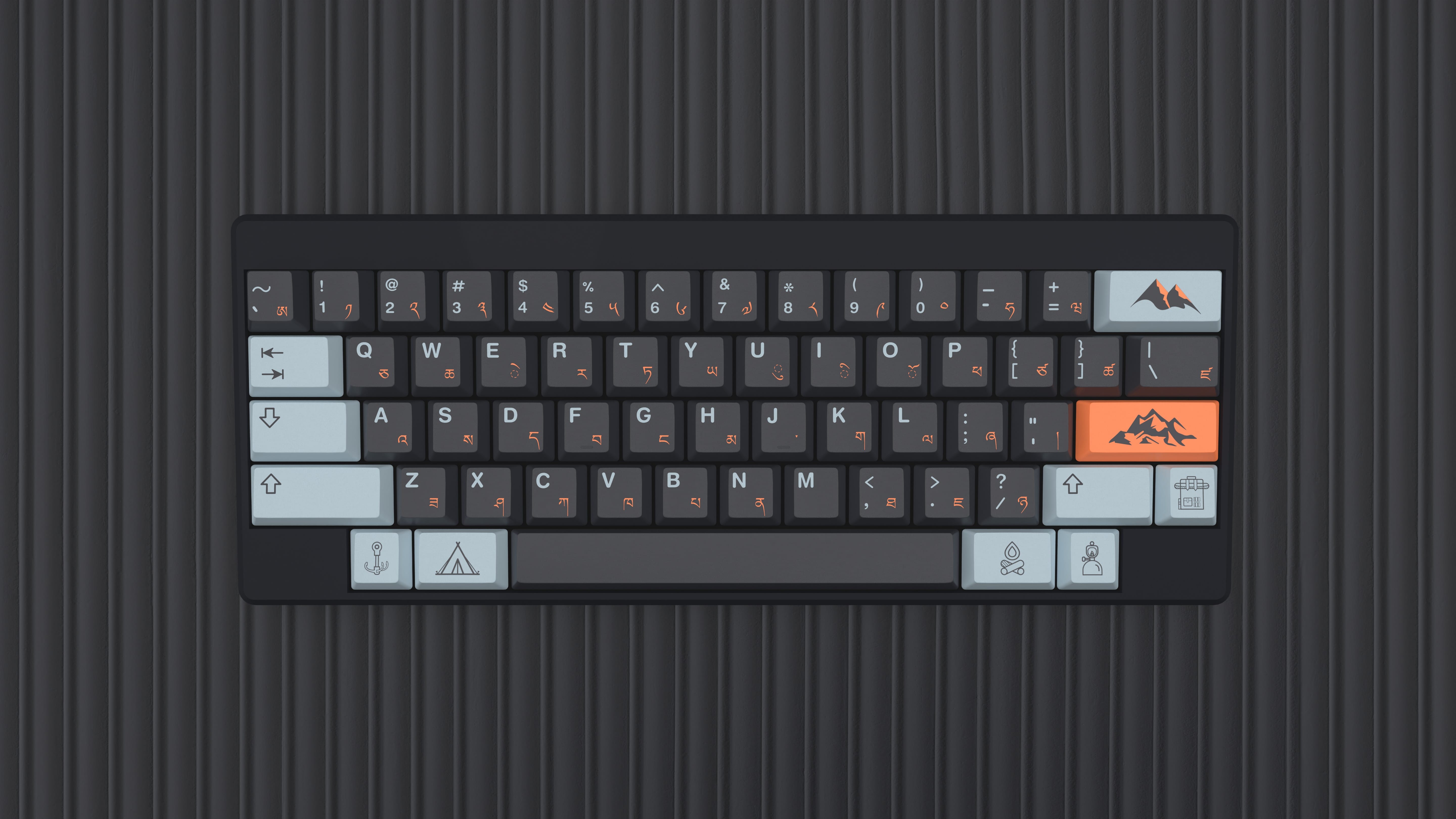 EPBT Flaming ice Keycaps Set