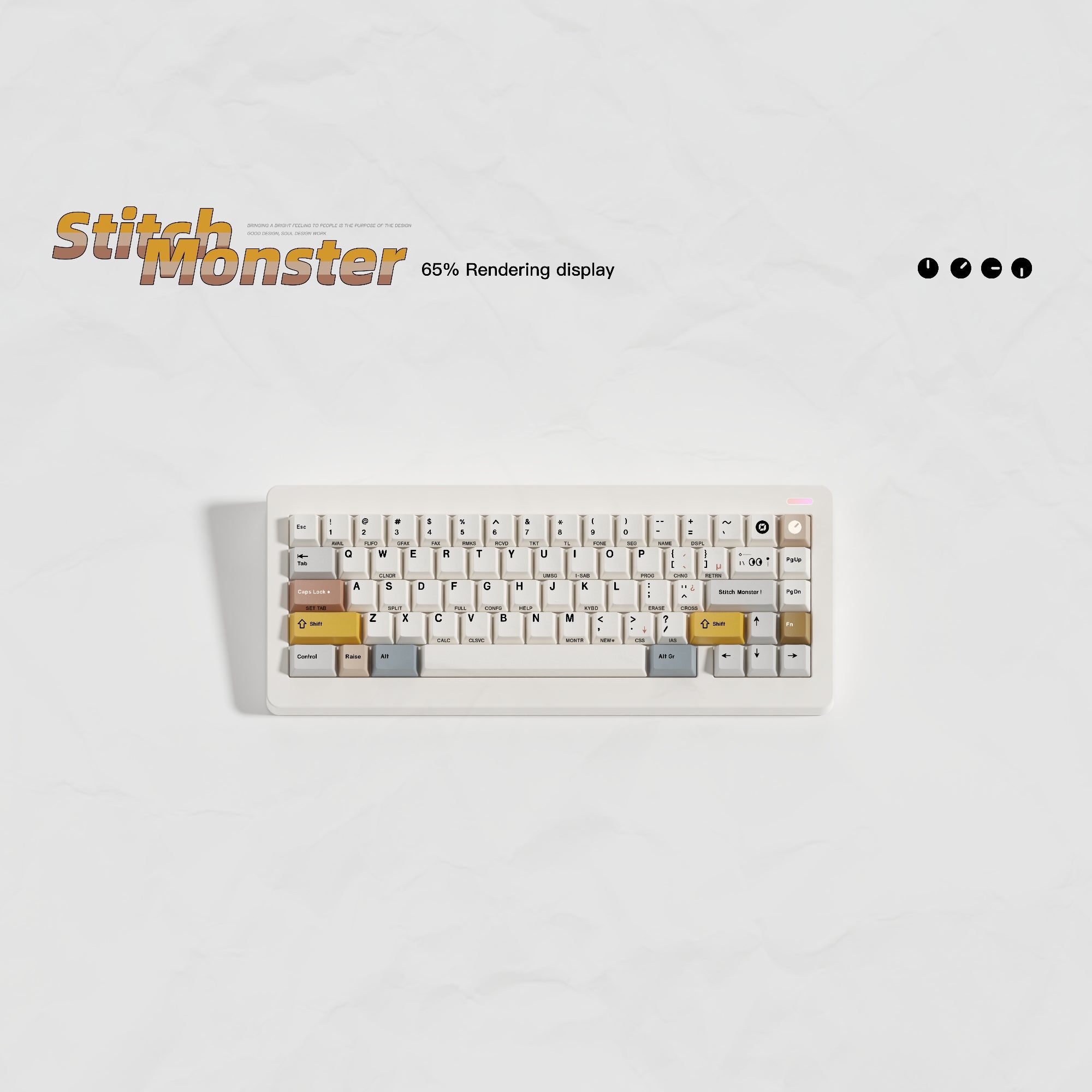 TOXICRA Stitch Monster Cherry Profile Keycaps