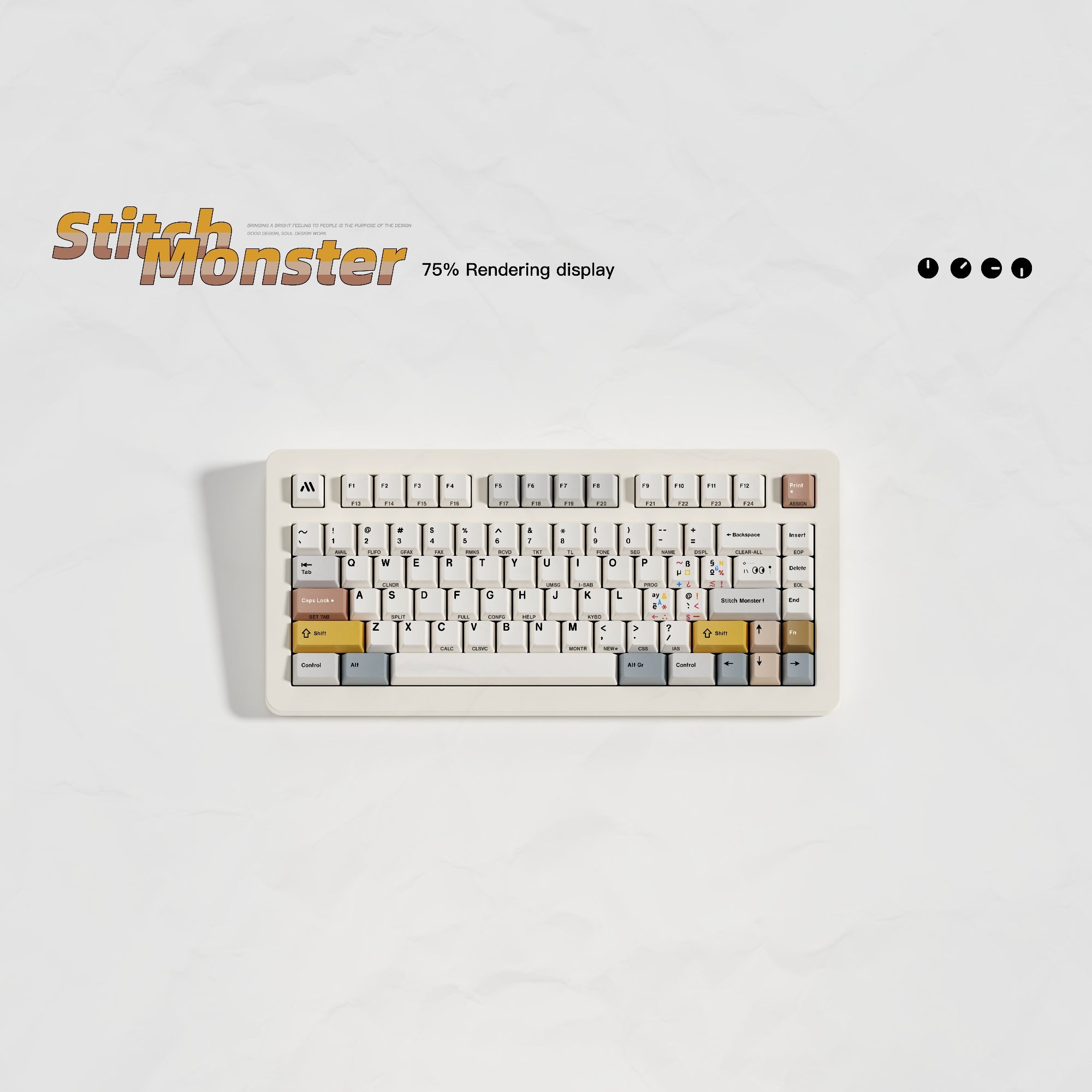 TOXICRA Stitch Monster Cherry Profile Keycaps