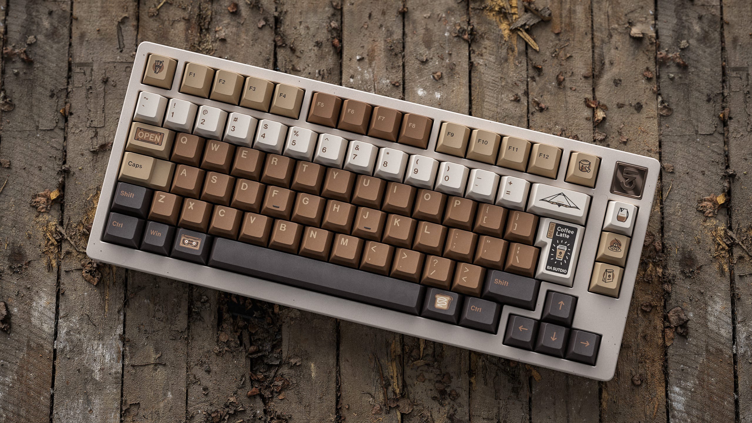 ALOHAKB COFFEE LATTE Cherry Profile Keycaps