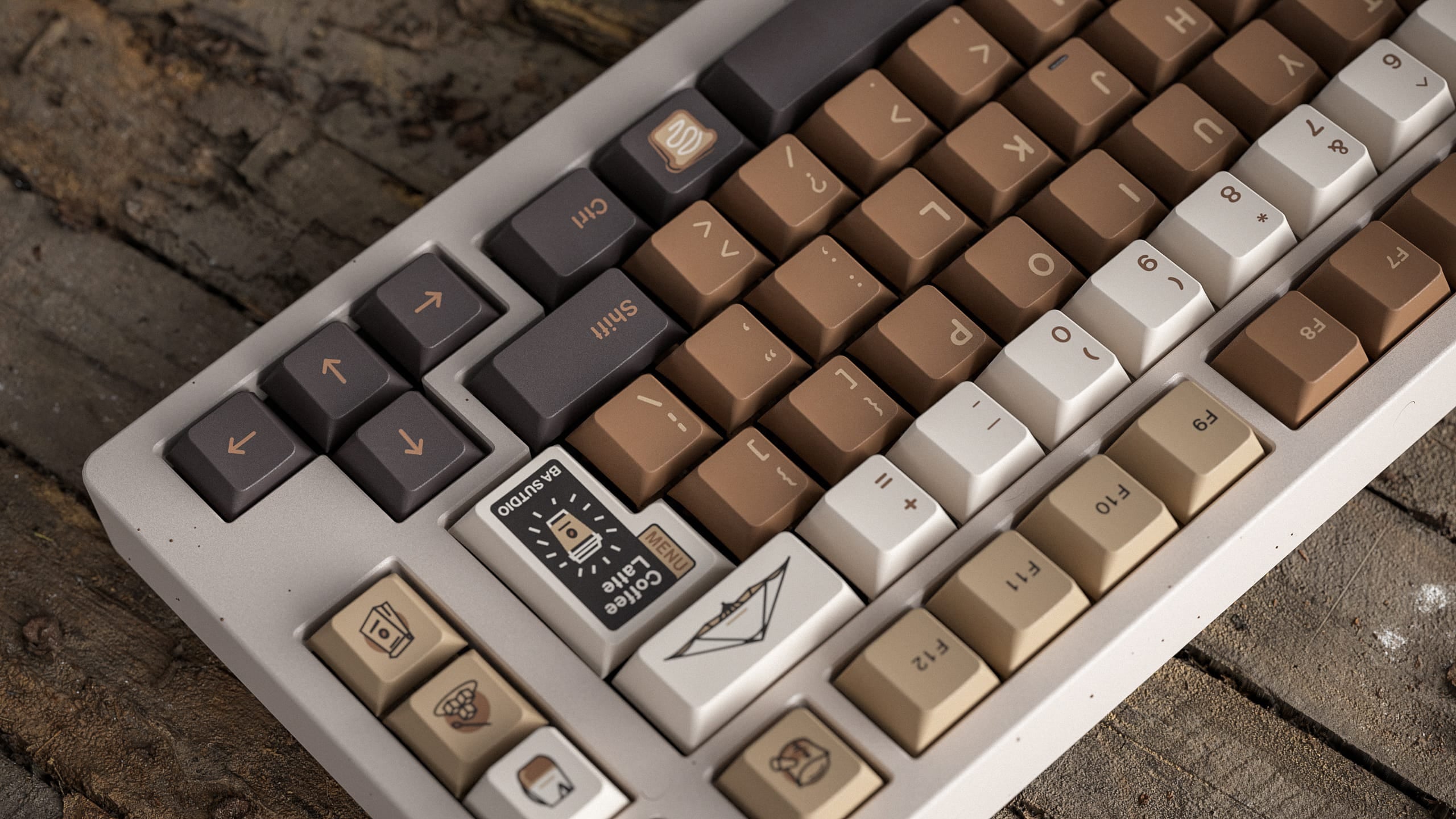ALOHAKB COFFEE LATTE Cherry Profile Keycaps