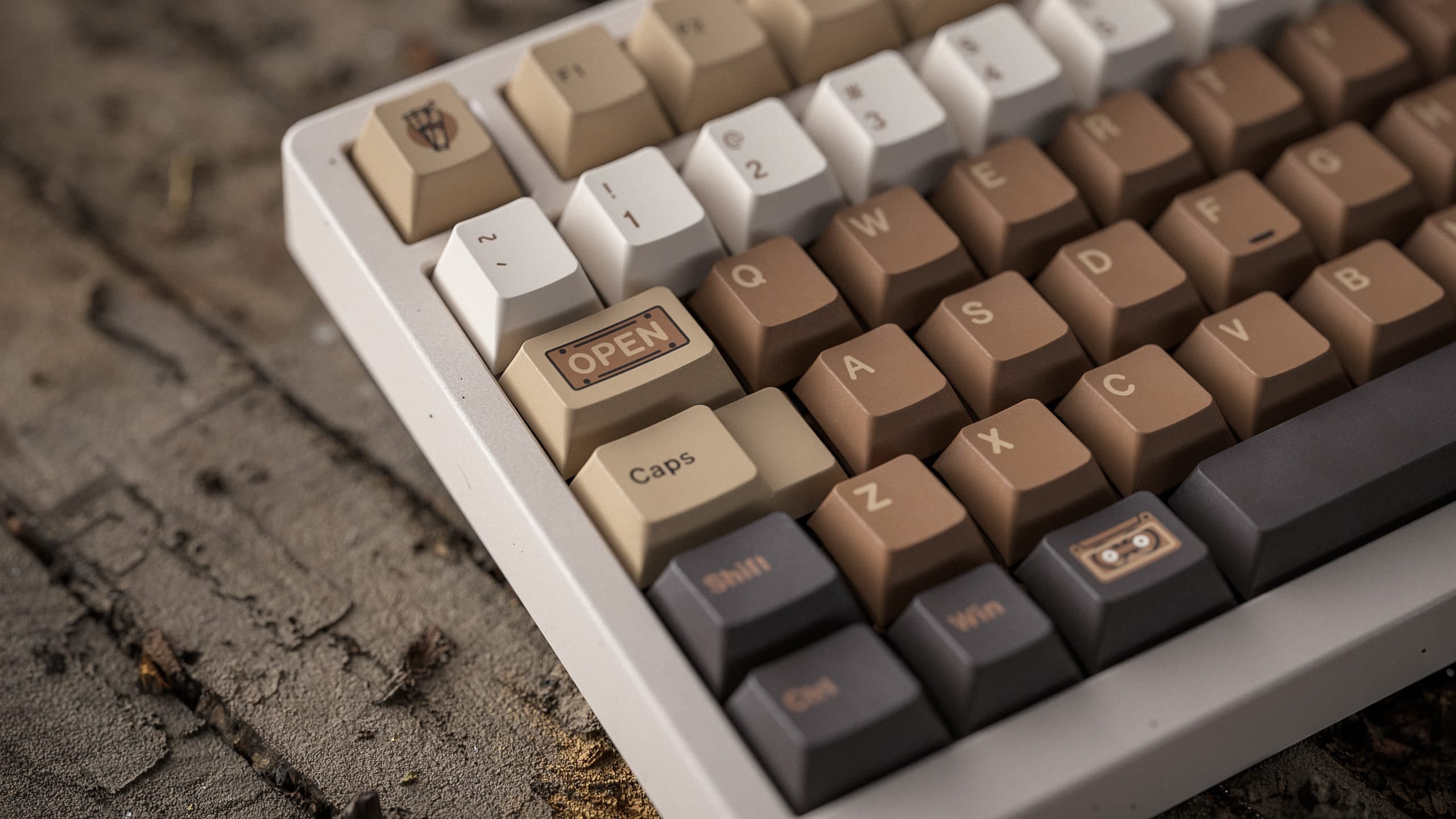 ALOHAKB COFFEE LATTE Cherry Profile Keycaps
