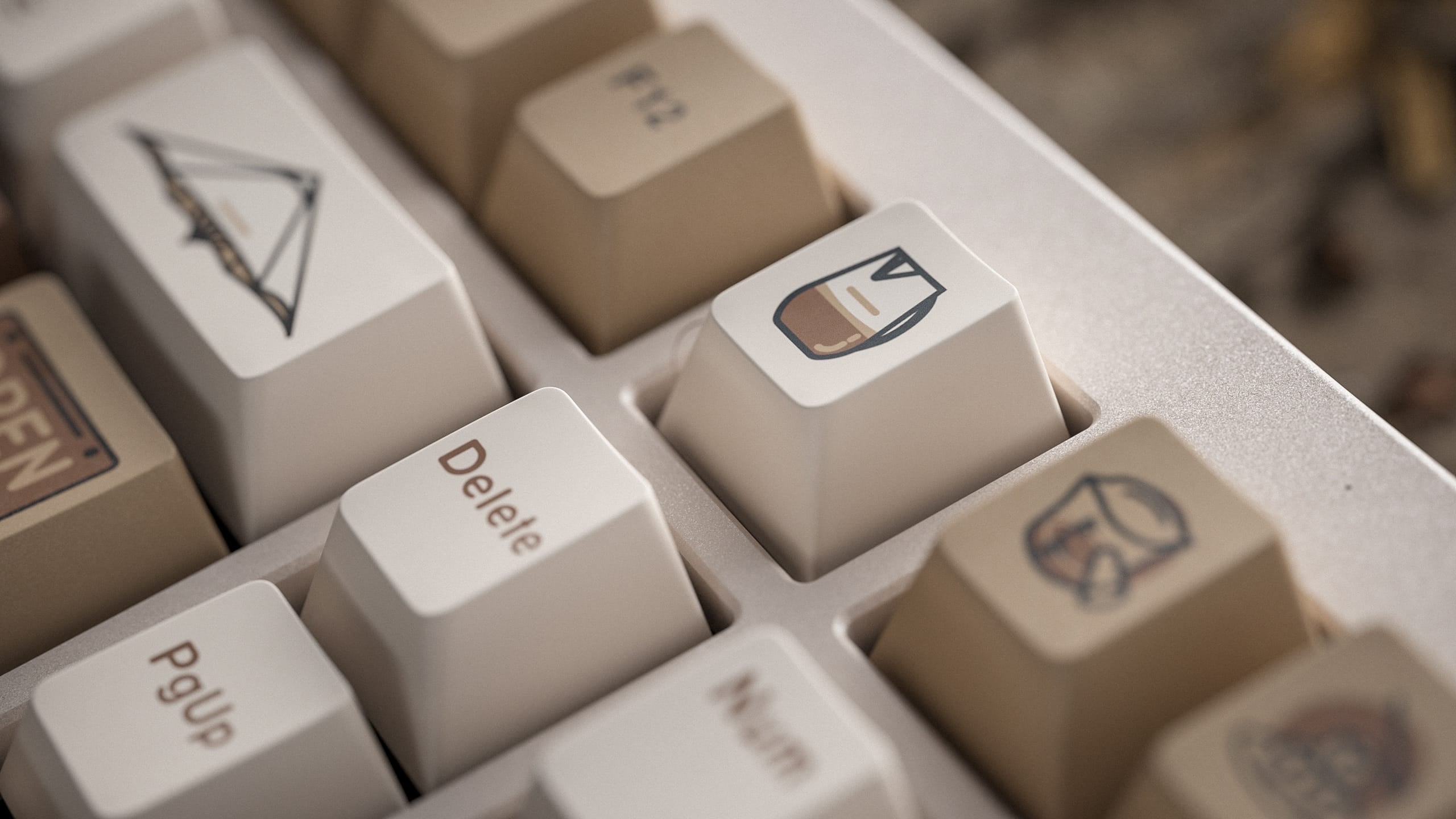 ALOHAKB COFFEE LATTE Cherry Profile Keycaps
