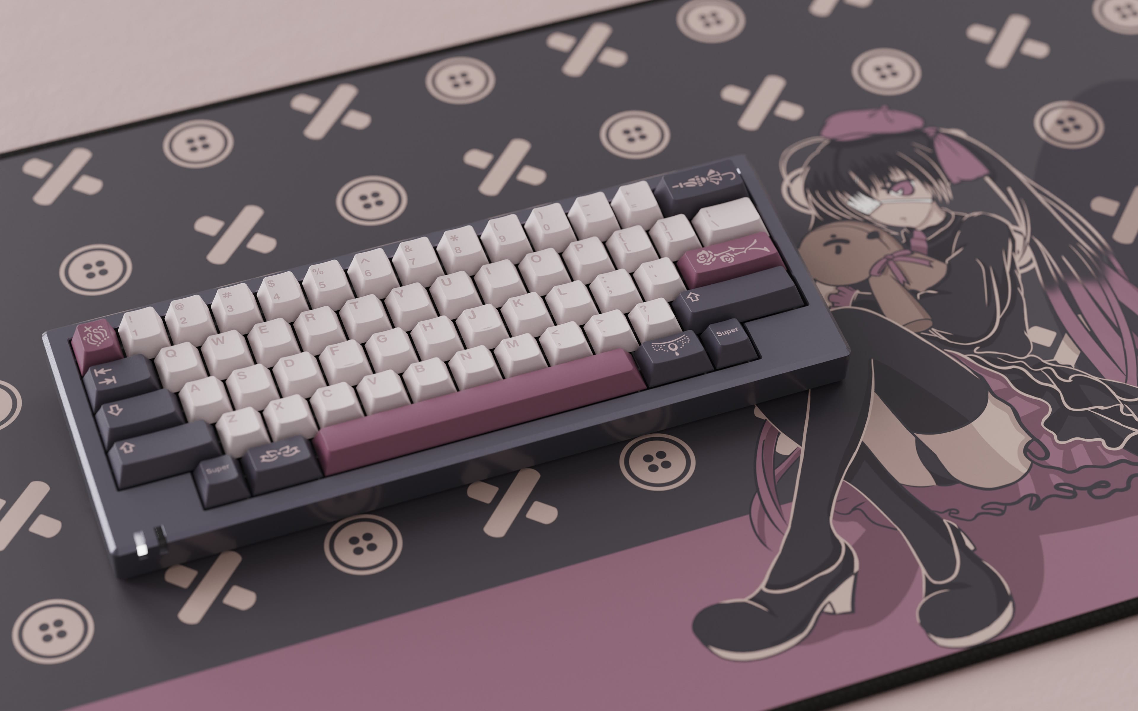 EPBT Doll Doubleshot PBT Keycaps Set ALOHAKB