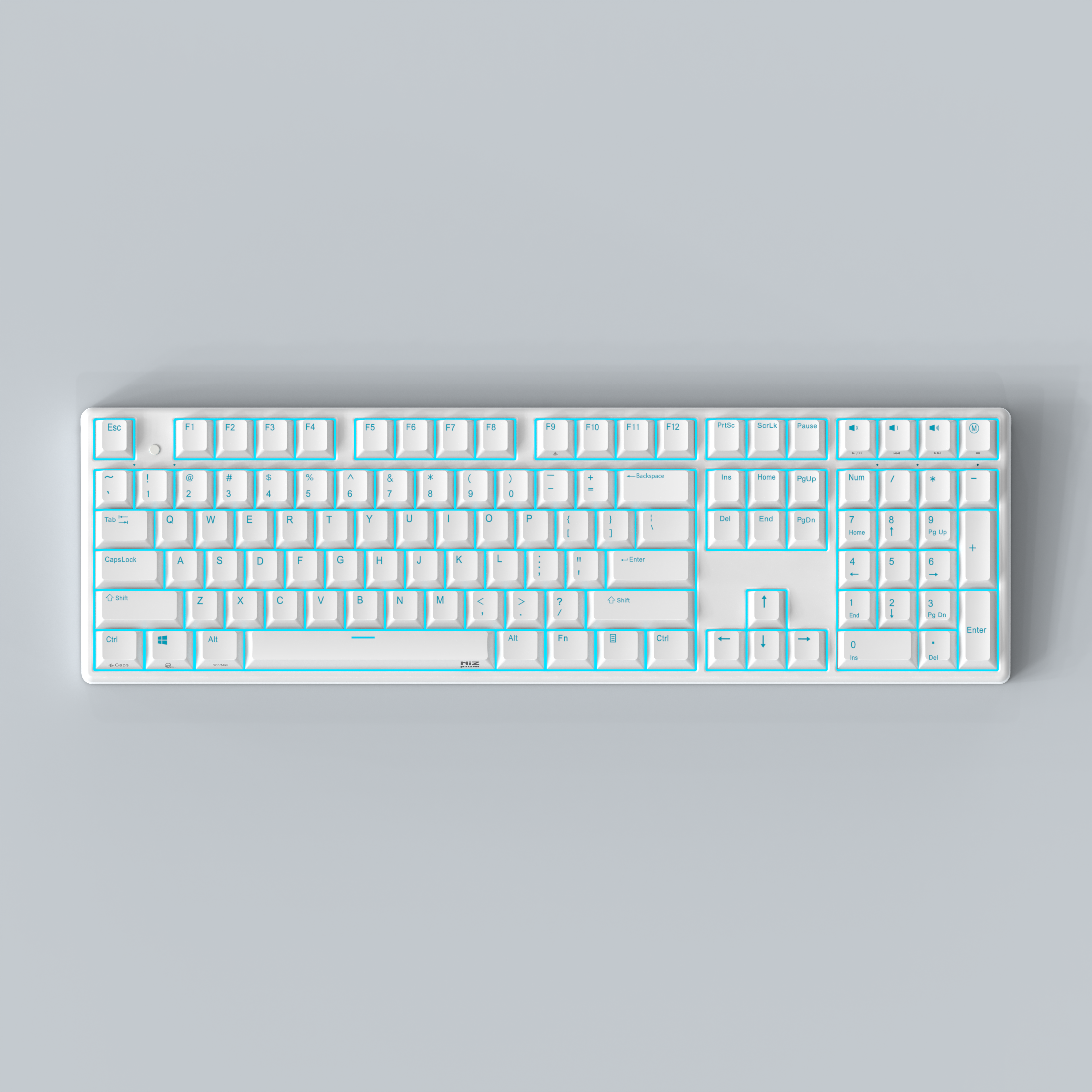 NIZ Keyboard X108 White/Black Capacitive Keyboard