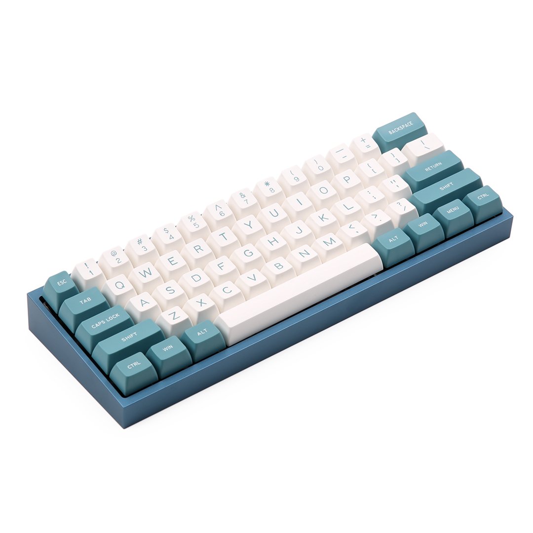 MAXKEY Green White SA Profile Doubleshot ABS Keycaps Set