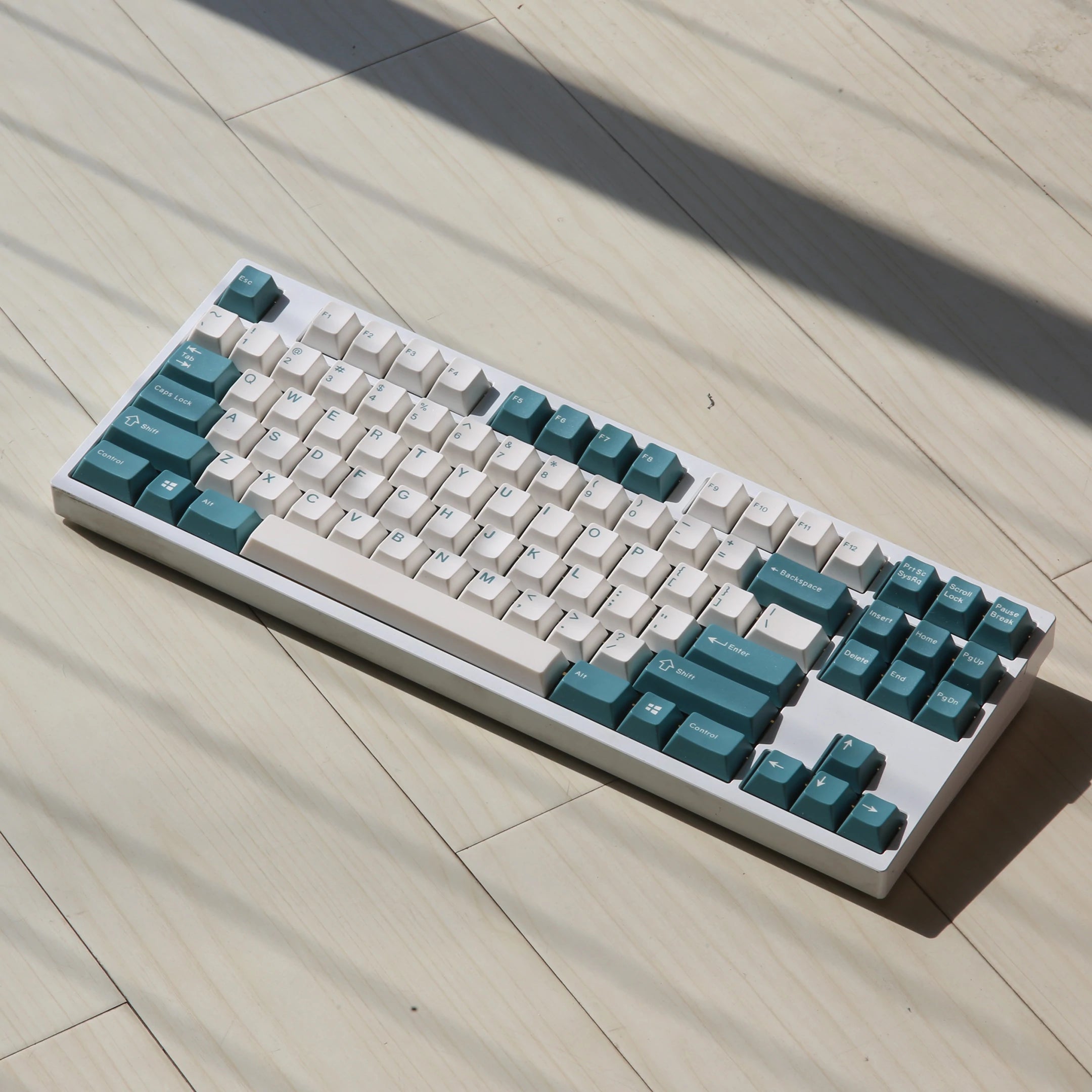 EPBT Green White Doubleshot ABS Keycaps Set