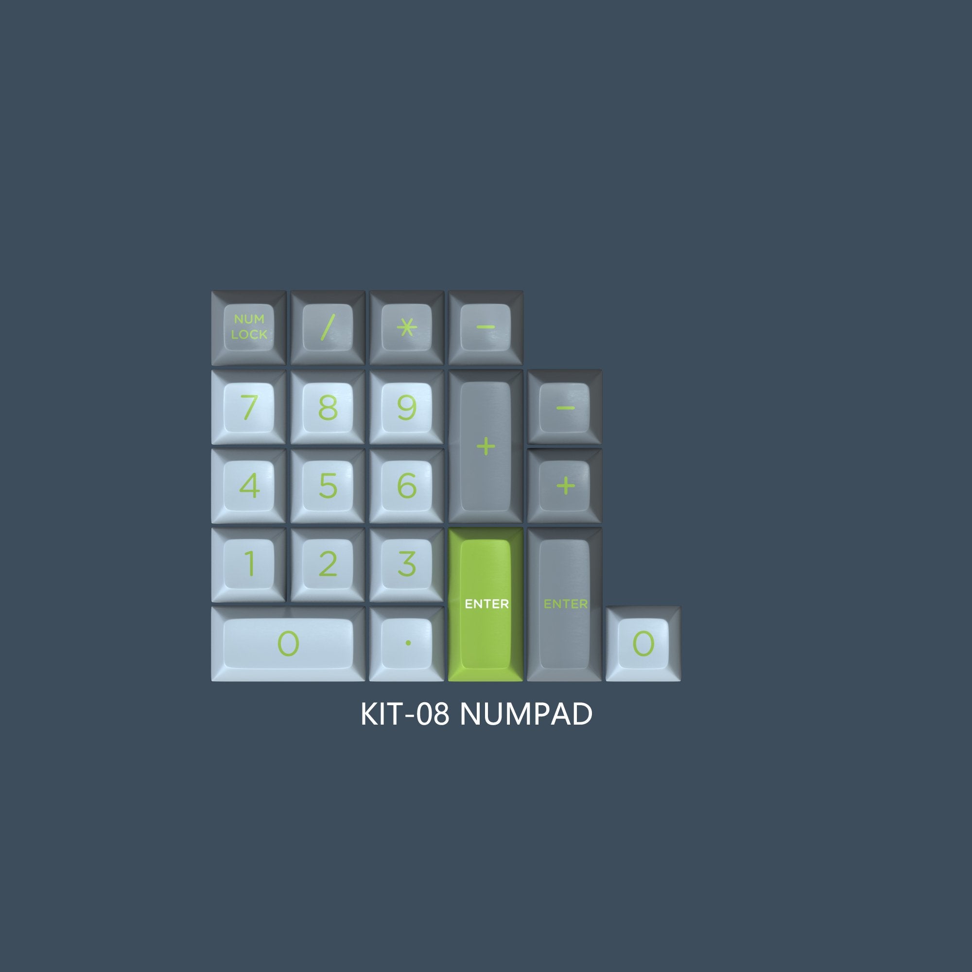 MAXKEY Lime SA Profile Doubleshot ABS Keycaps Set