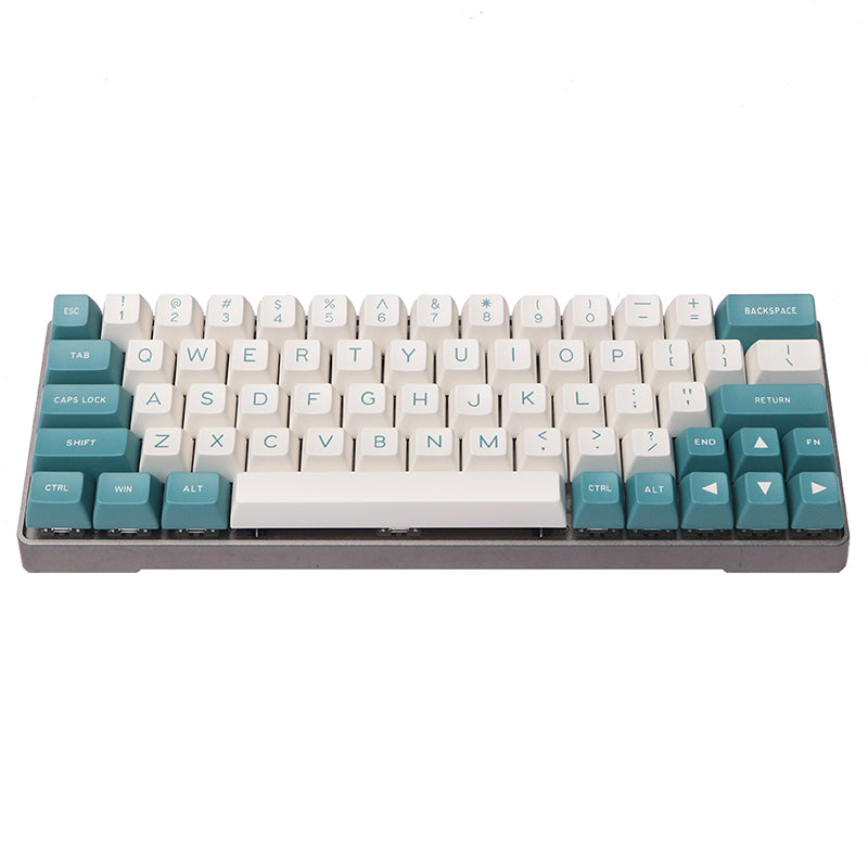 MAXKEY Green White SA Profile Doubleshot ABS Keycaps Set