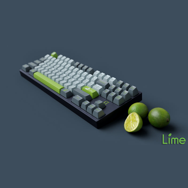 MAXKEY Lime SA Profile Doubleshot ABS Keycaps Set