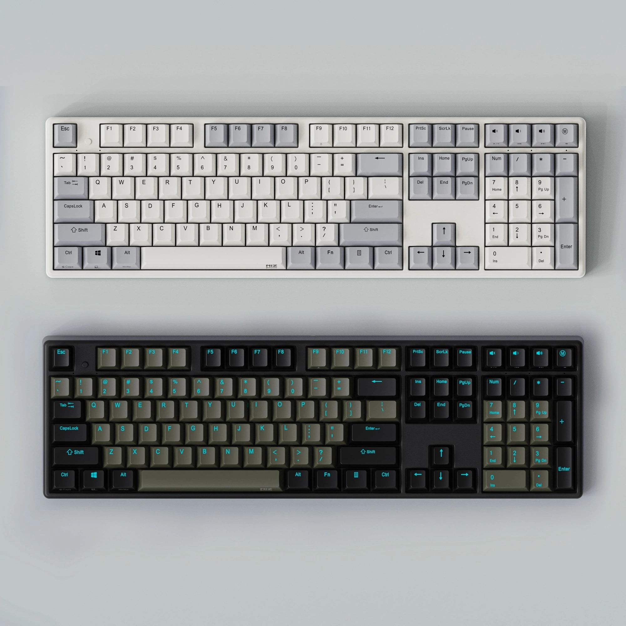 NIZ Keyboard X108 White/Black Capacitive Keyboard